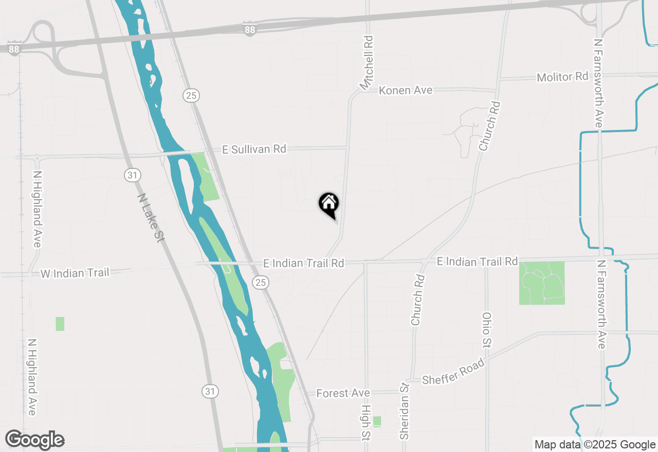 Map of 451 Turner Road, Aurora, IL 60505