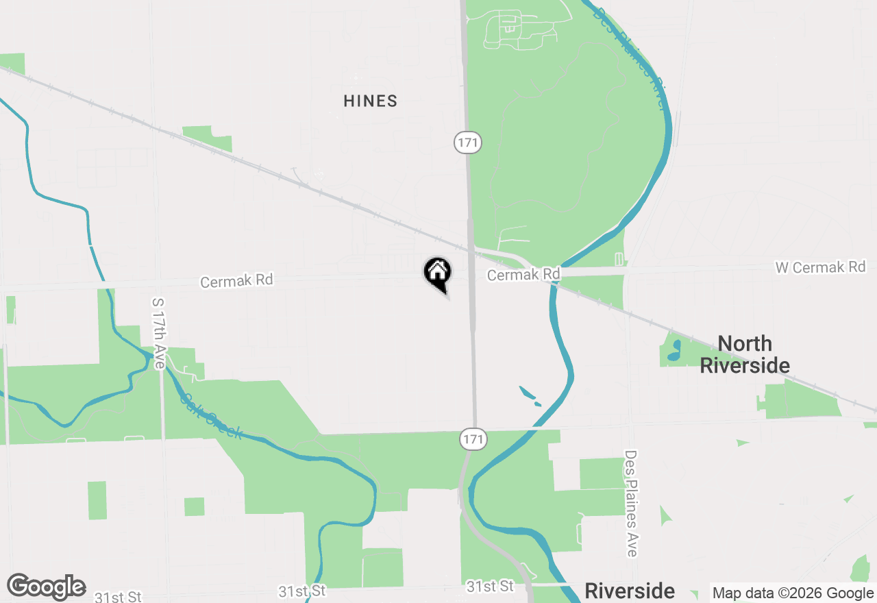 Map of 2243 S 3rd Avenue, Riverside, IL 60546