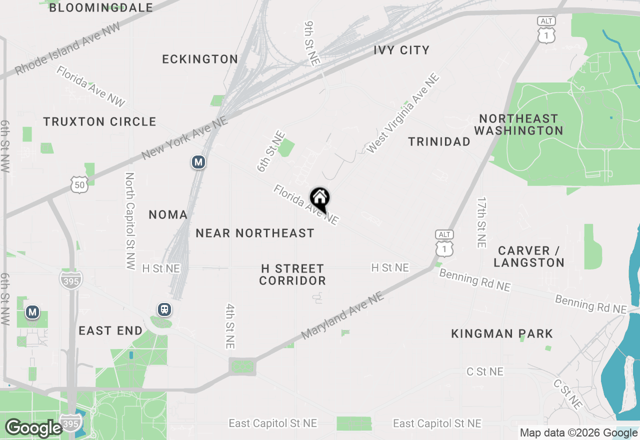 Map of 1020 10th Street Ne, Washington, DC 20002