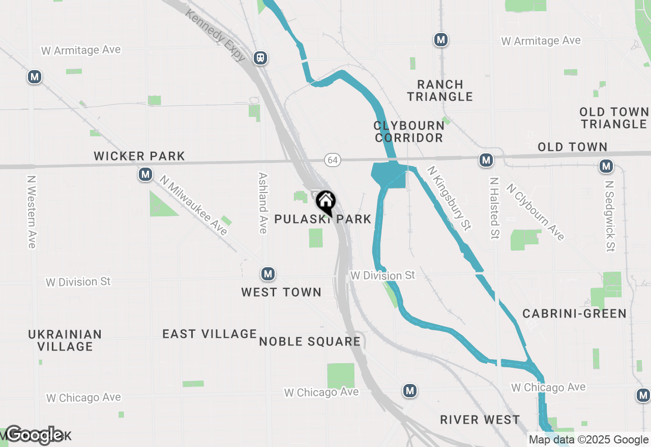 Map of 1357 N Noble Street #1, Chicago, IL 60642
