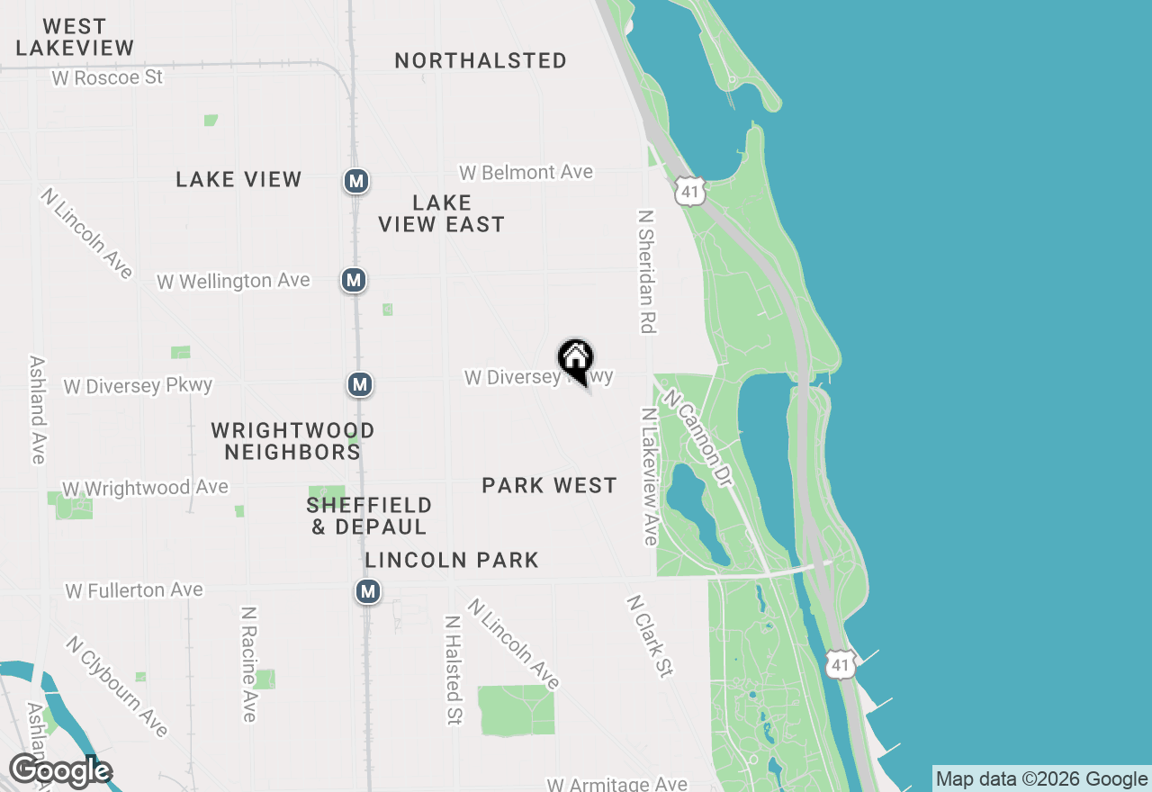 Map of 2754 N Hampden Court #1207, Chicago, IL 60614