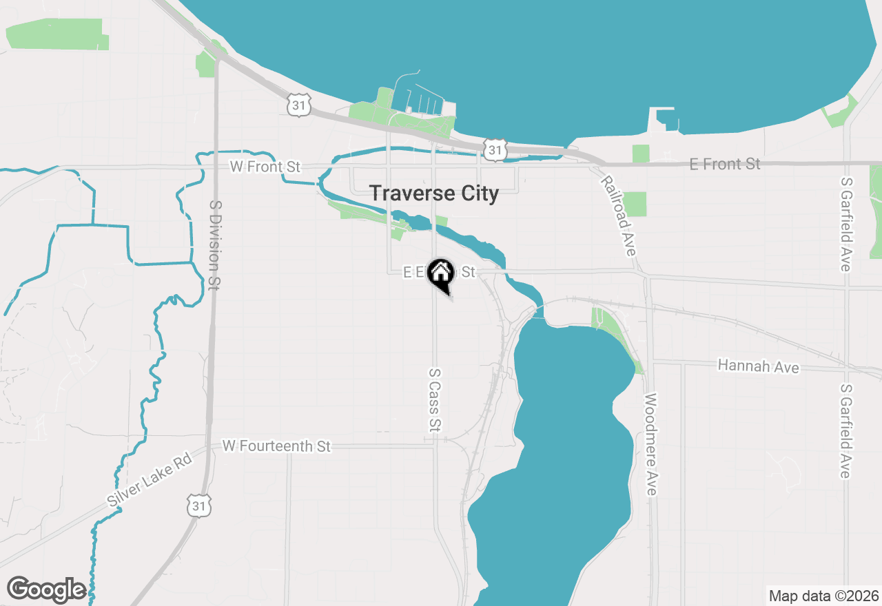 Map of 206 E Ninth Street, Traverse City, MI 49684