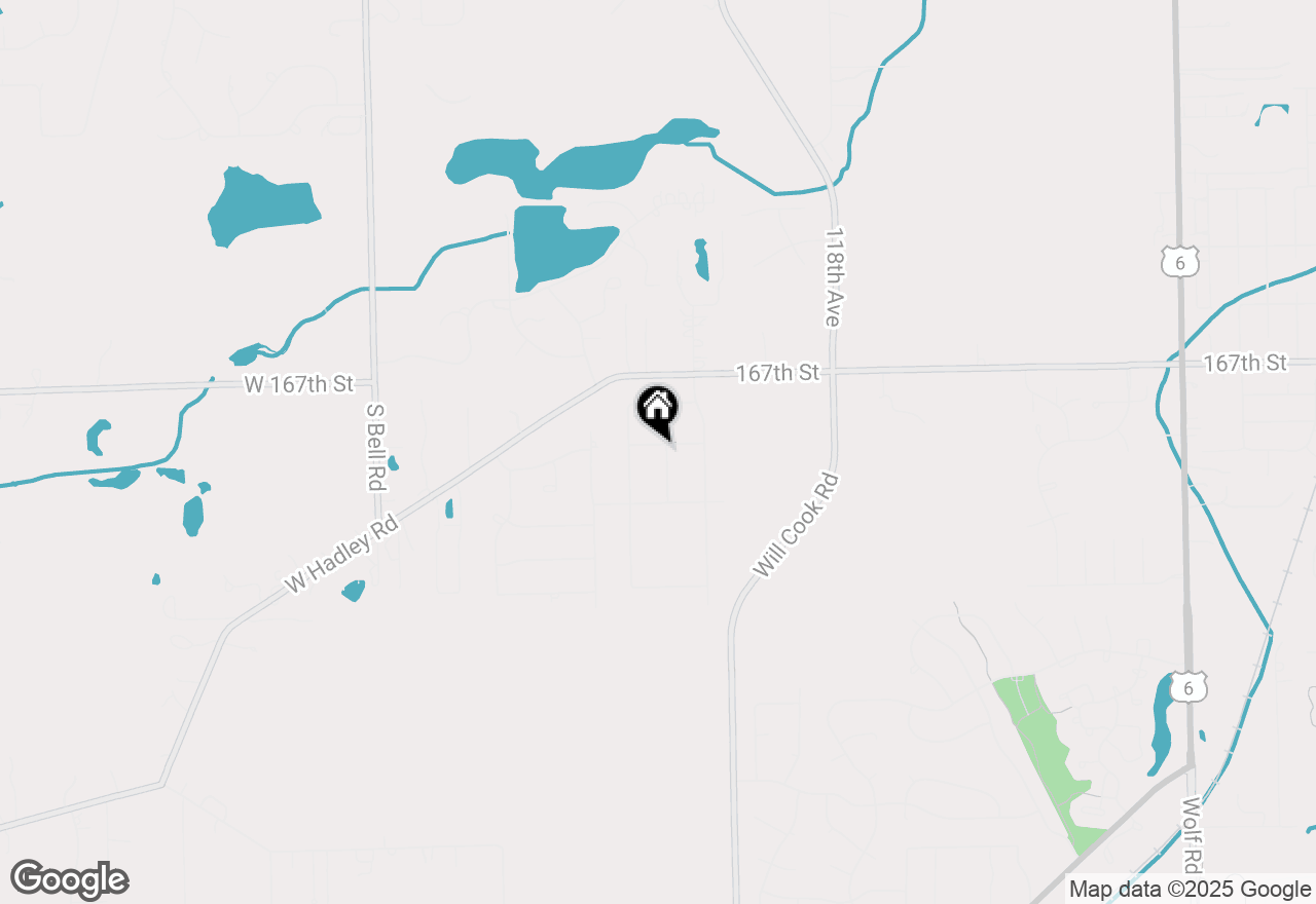 Map of 16824 S Evergreen Terrace, Homer Glen, IL 60491