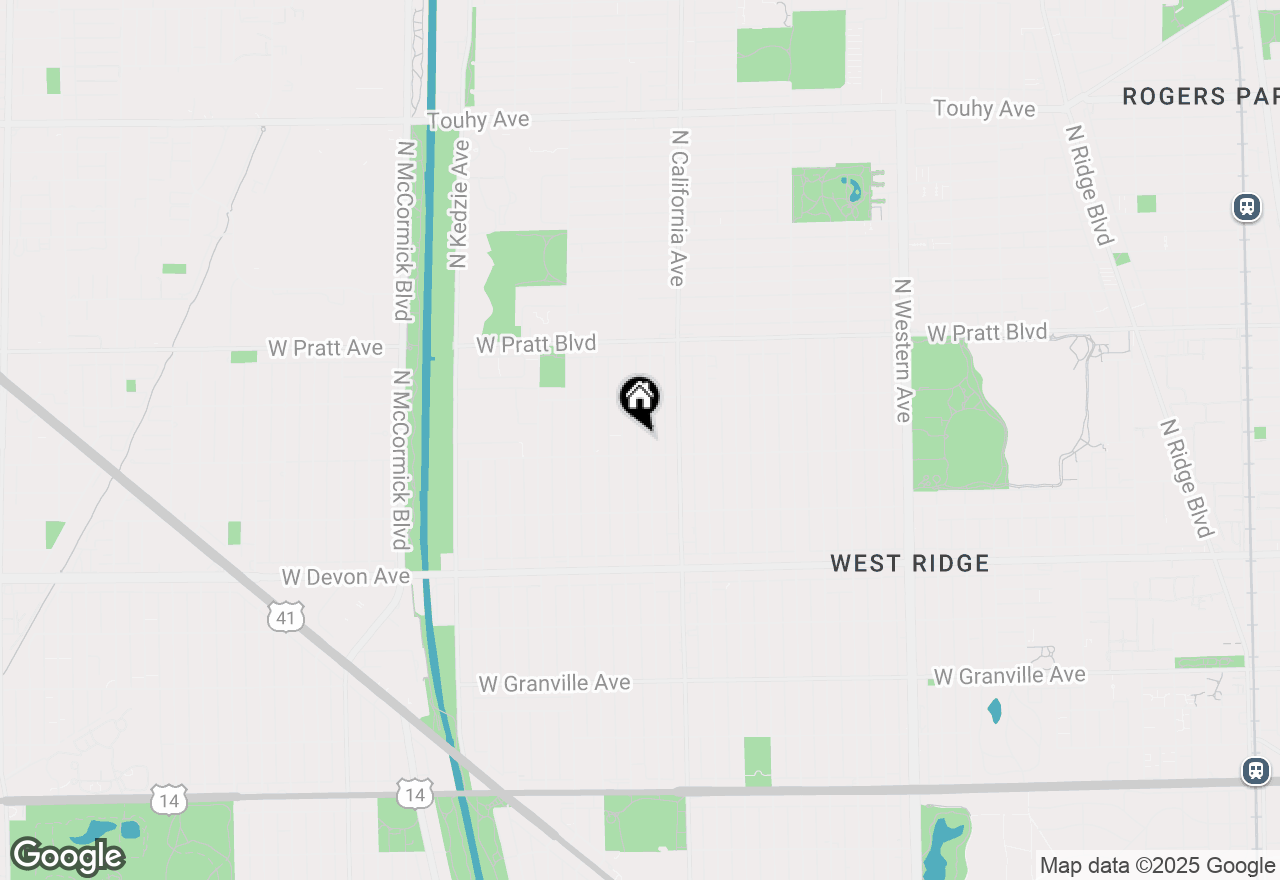 Map of 6612 N Mozart Street, Chicago, IL 60645