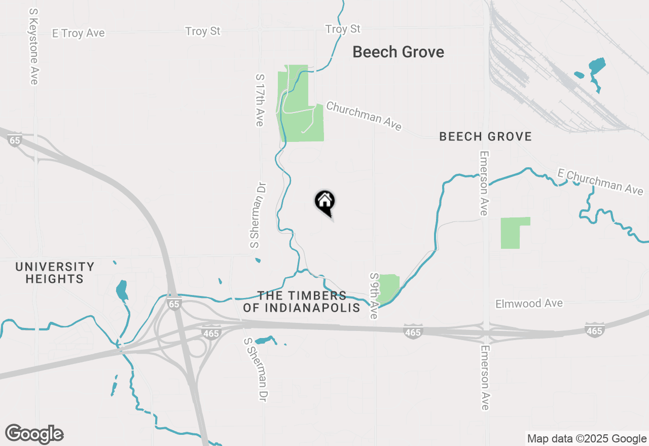 Map of 701 Danver Lane, Beech Grove, IN 46107