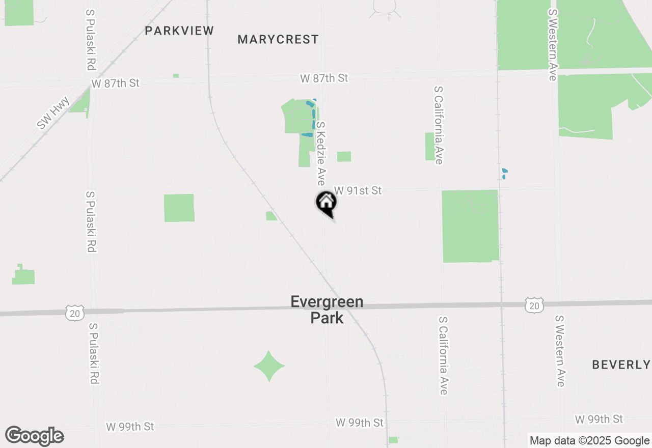 Map of 9201 S Kedzie Avenue #3, Evergreen Park, IL 60805