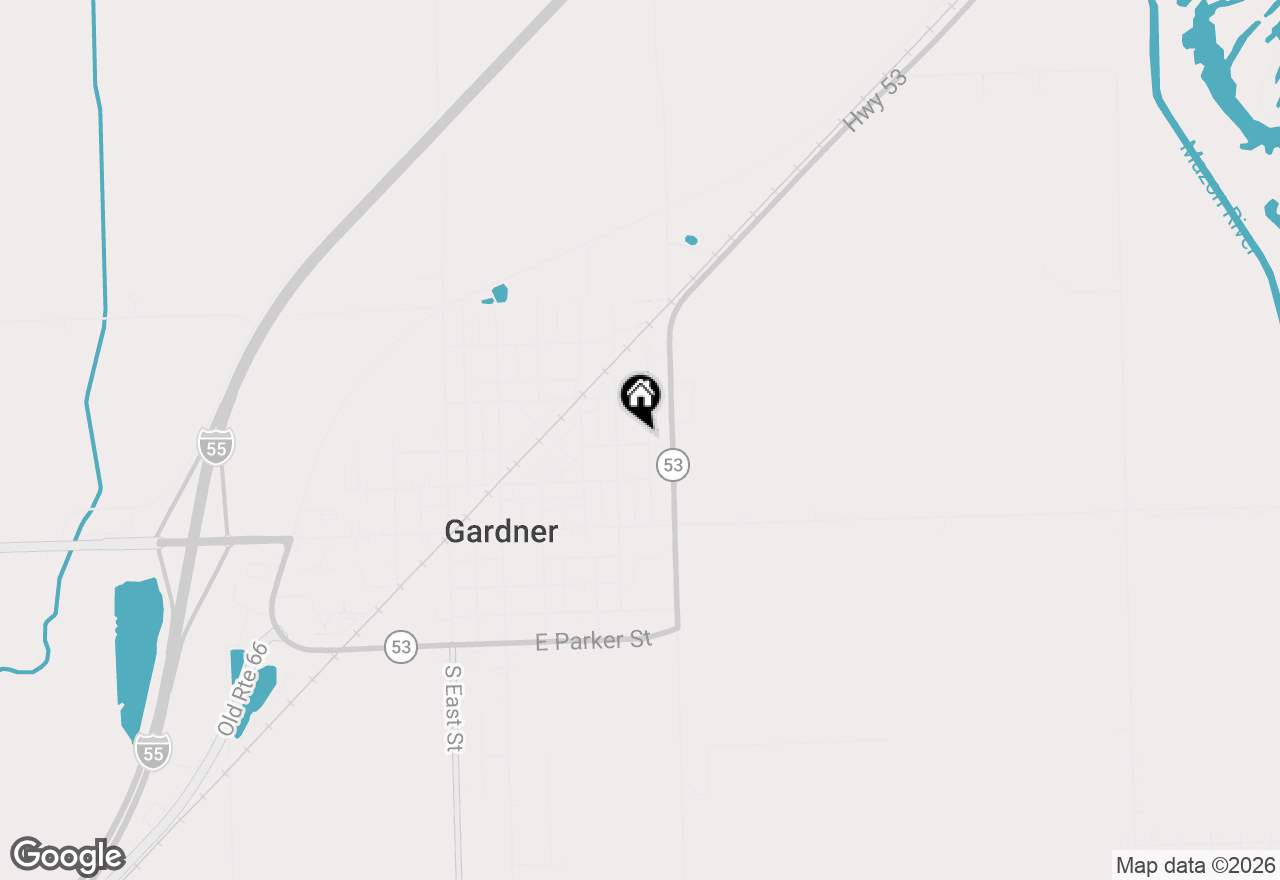 Map of 411 E Mazon Street, Gardner, IL 60424