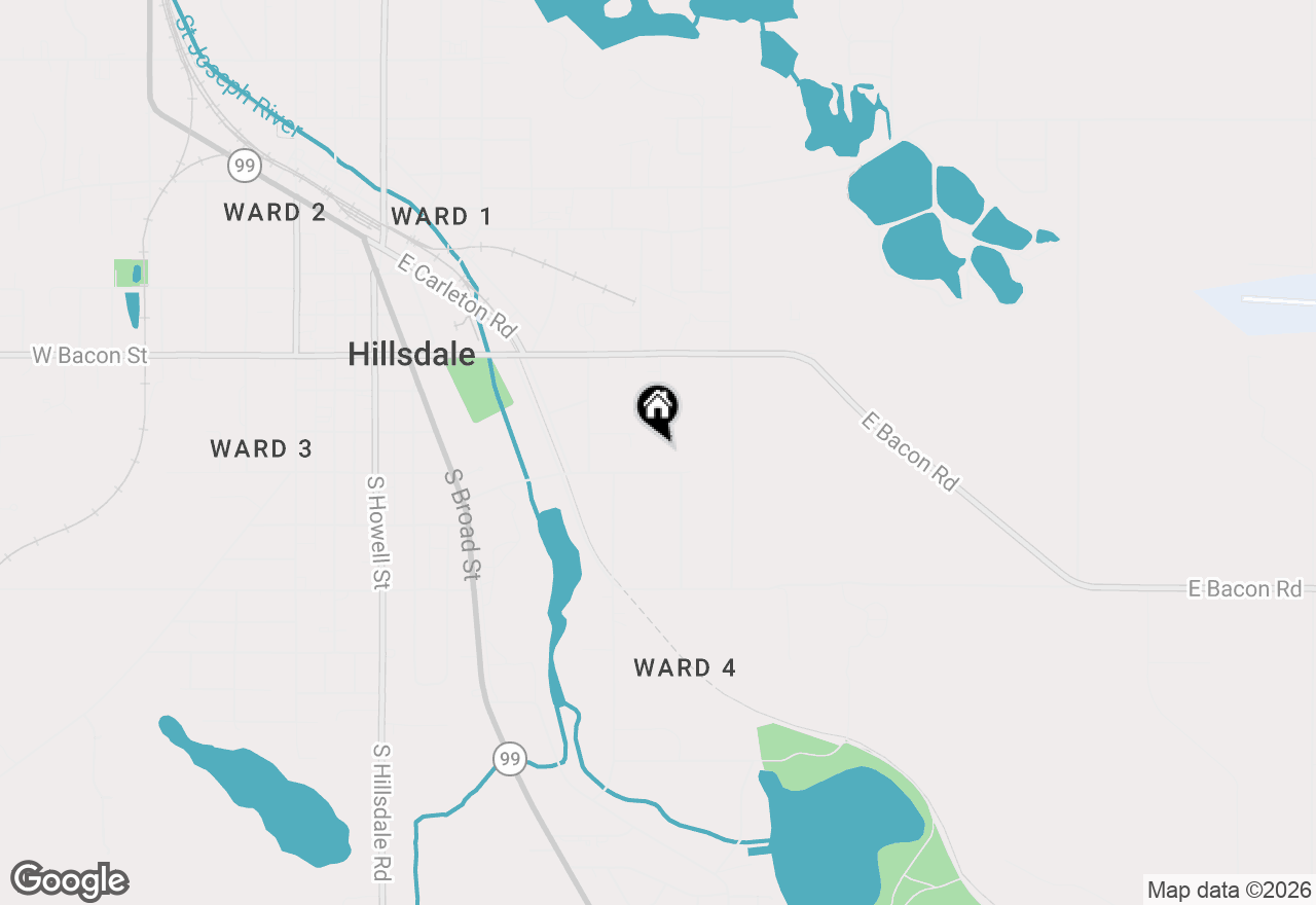 Map of 245 E South Street, Hillsdale, MI 49242