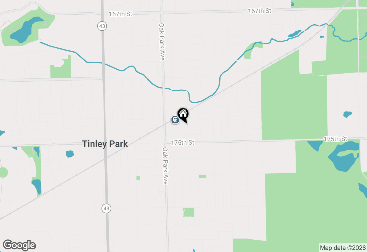 Map of 6724 W 174th Street, Tinley Park, IL 60477