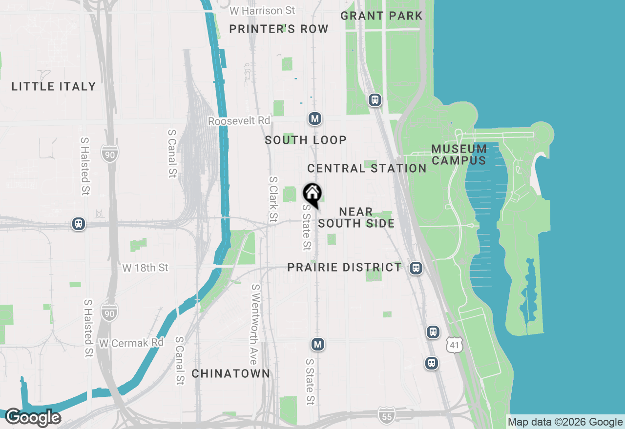 Map of 1529 S State Street #4B, Chicago, IL 60605