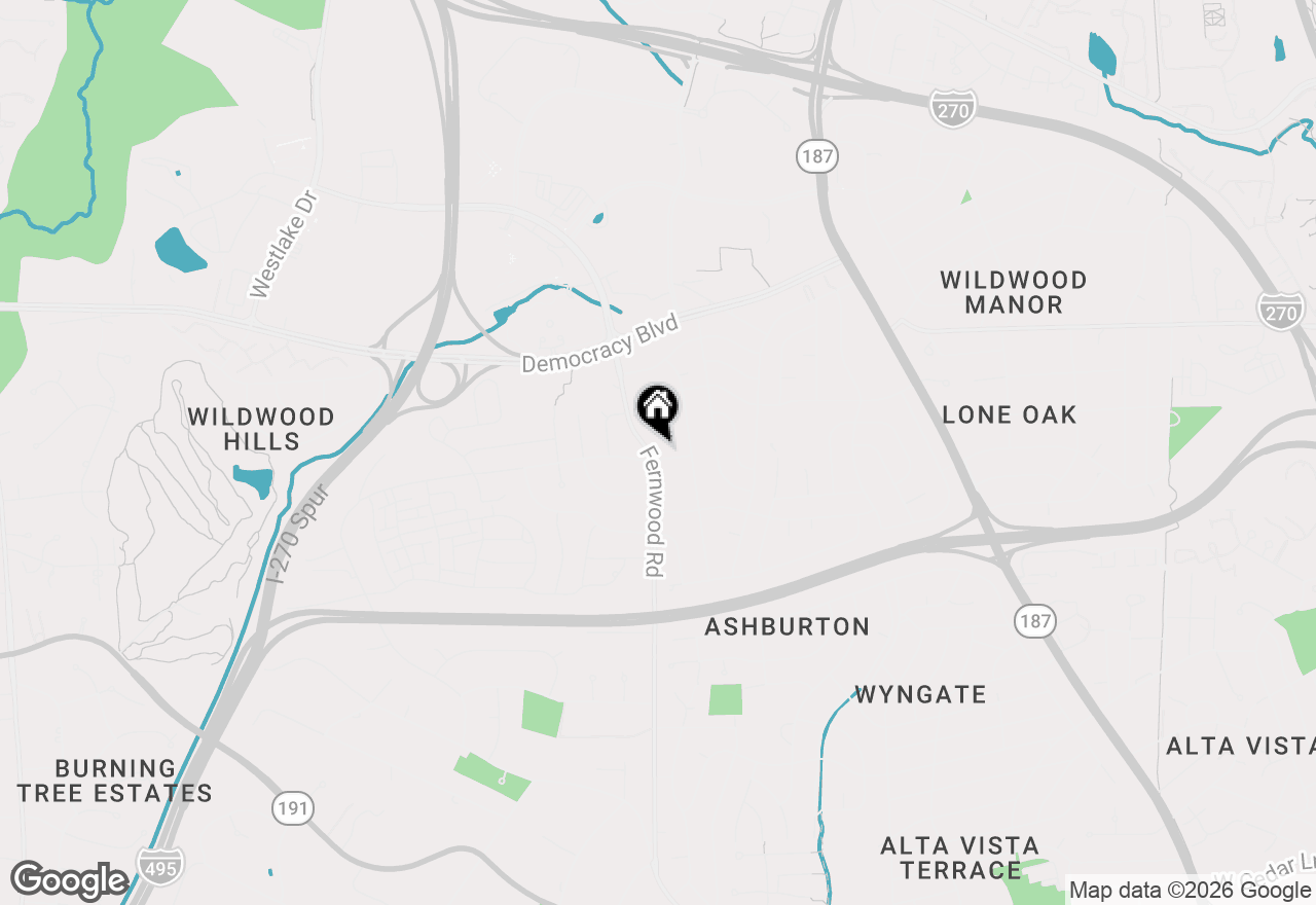 Map of 9901 Fernwood Road, Bethesda, MD 20817