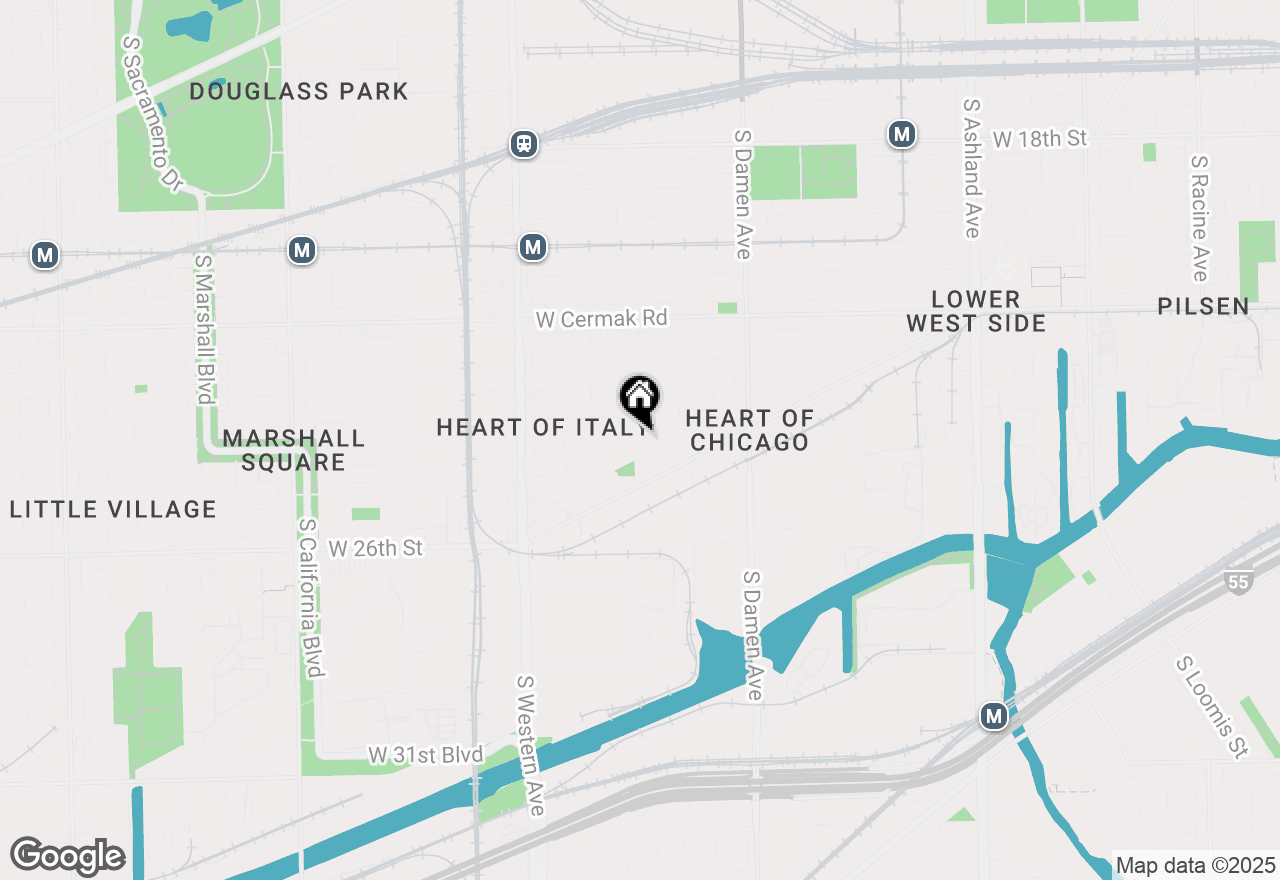 Map of 2405 S Leavitt Street #2S, Chicago, IL 60638