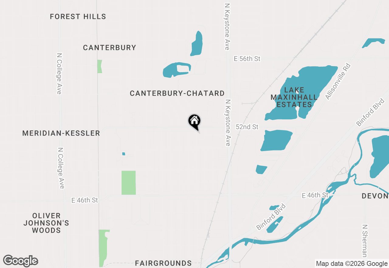 Map of 5160 Evanston Avenue, Indianapolis, IN 46205