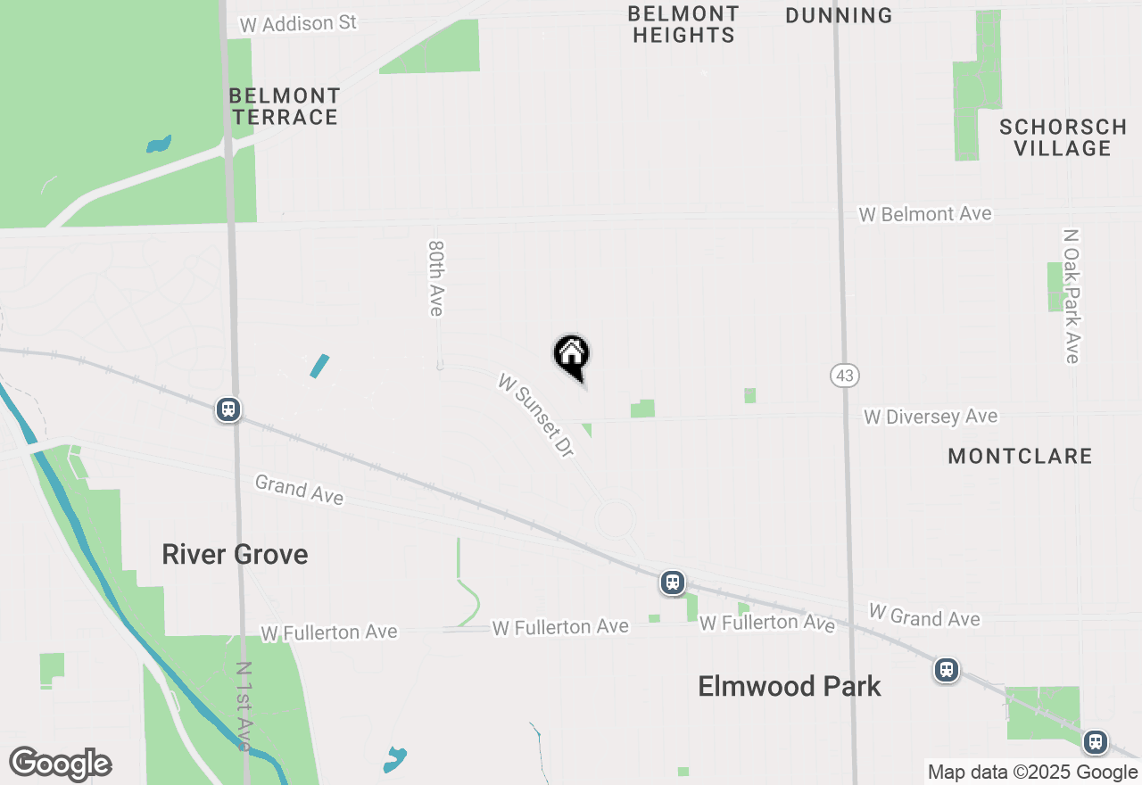 Map of 2827 N 77th Court, Elmwood Park, IL 60707