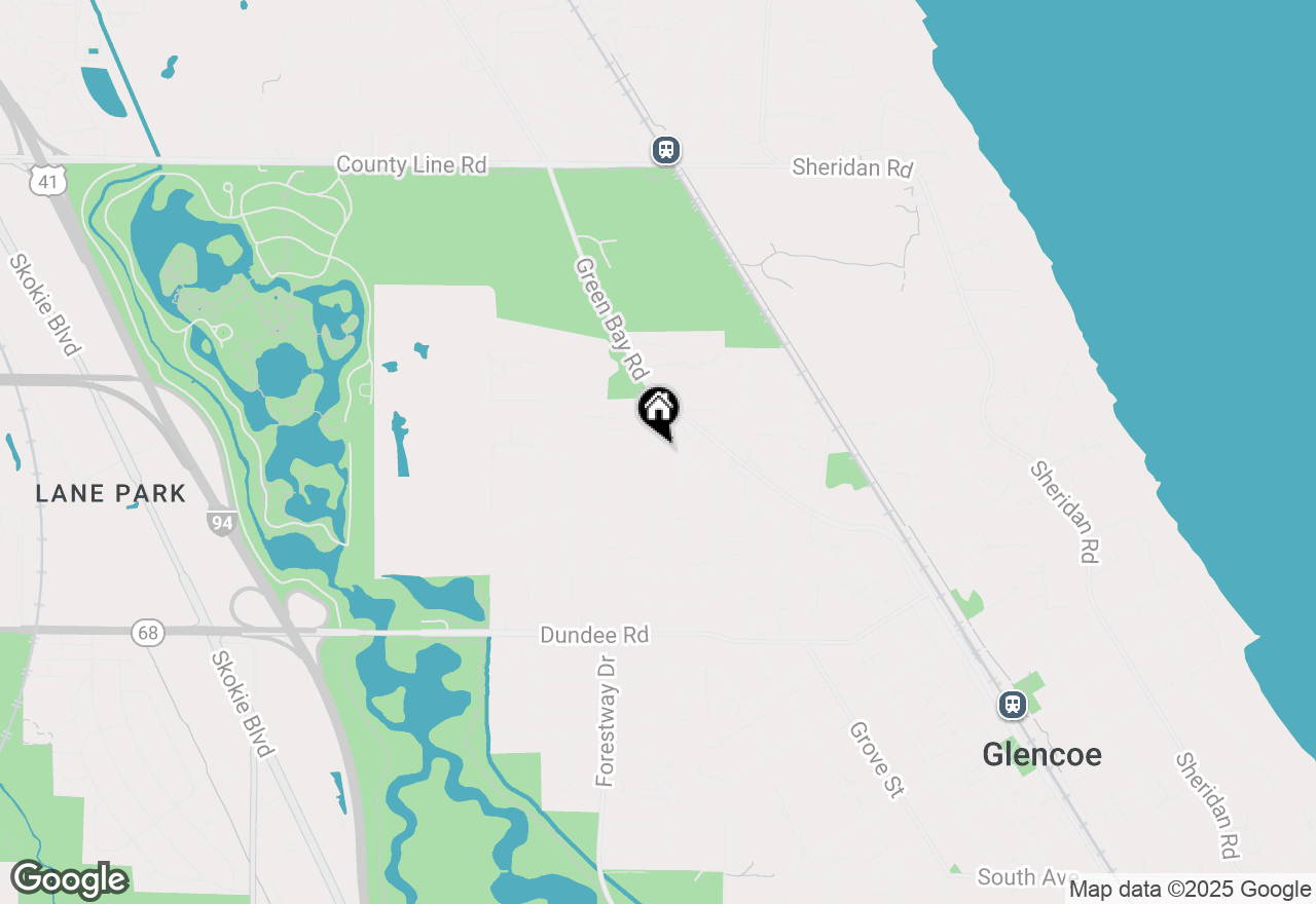 Map of 1177 Oak Ridge Drive, Glencoe, IL 60022