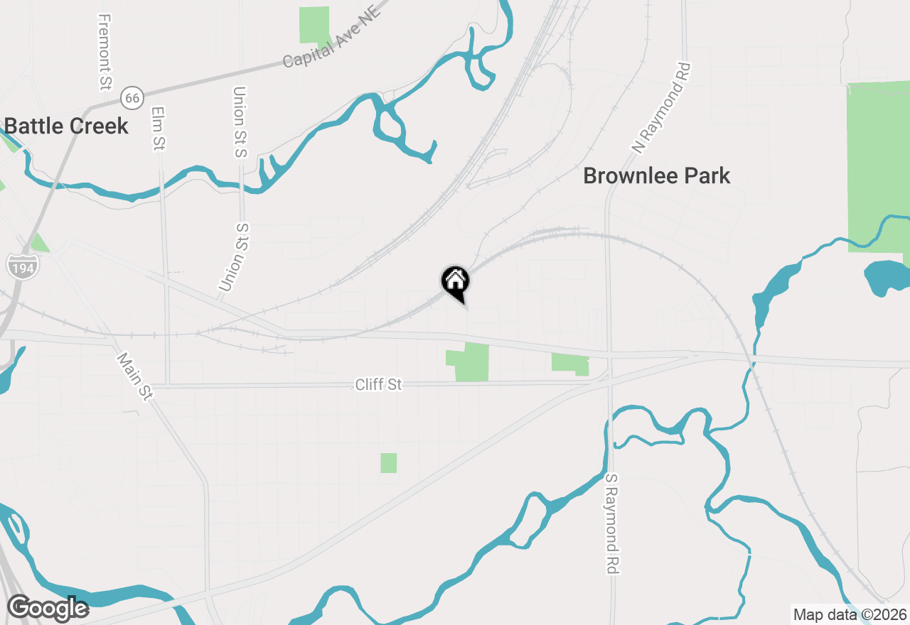 Map of 38 Margaret Street, Battle Creek, MI 49014