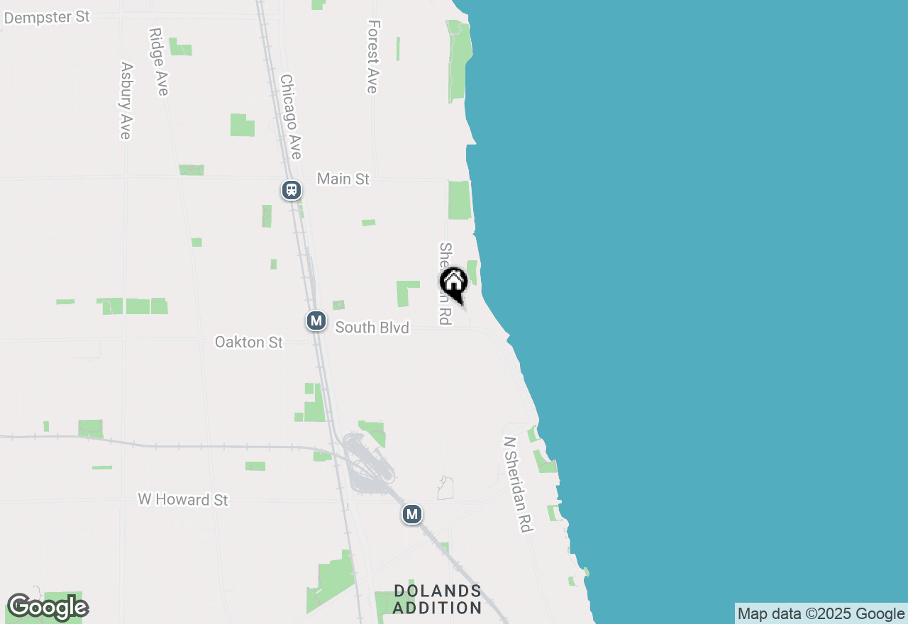 Map of 539 Sheridan Road #2N, Evanston, IL 60202