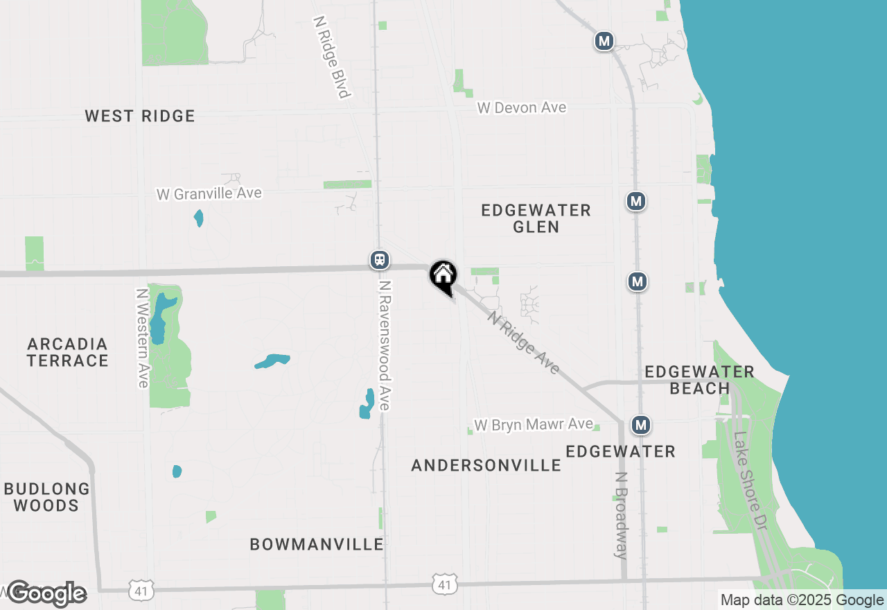 Map of 5913 N Paulina Street #1W, Chicago, IL 60660