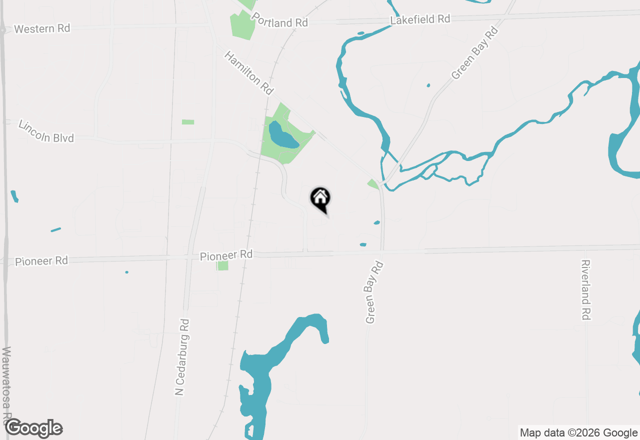 Map of N17W5348 Garfield St, Cedarburg, WI 53012