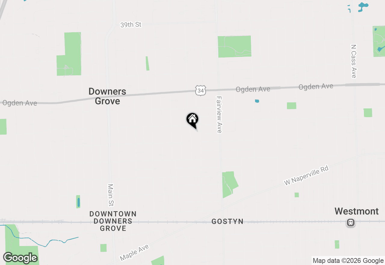 Map of 4517 Sherwood Avenue, Downers Grove, IL 60515