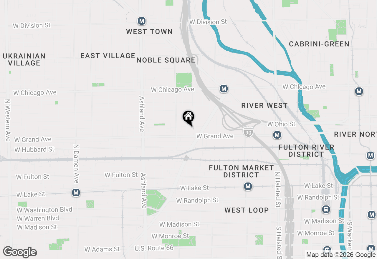 Map of 525 N Ada Street #23, Chicago, IL 60642