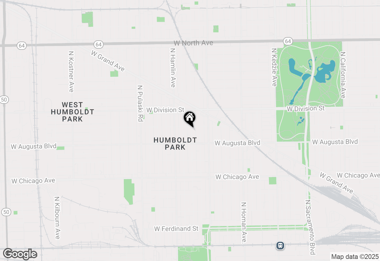 Map of 1048 N Lawndale Avenue, Chicago, IL 60651