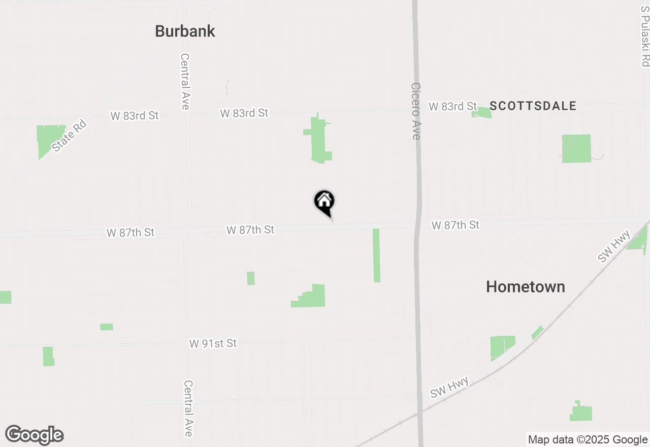 Map of 5130 W 87 Street, Burbank, IL 60459