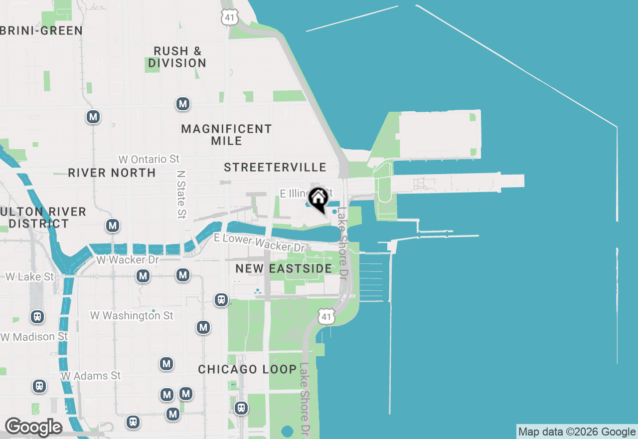 Map of 445 E North Water Street #1305, Chicago, IL 60611