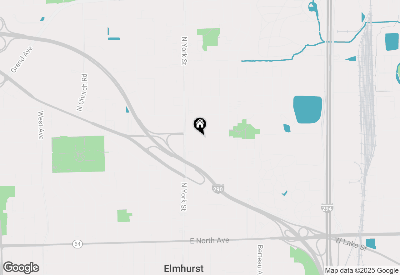 Map of 608 N Kenilworth Avenue, Elmhurst, IL 60126