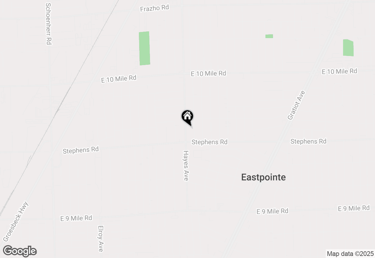 Map of 24296 Hayes Avenue, Eastpointe, MI 48021