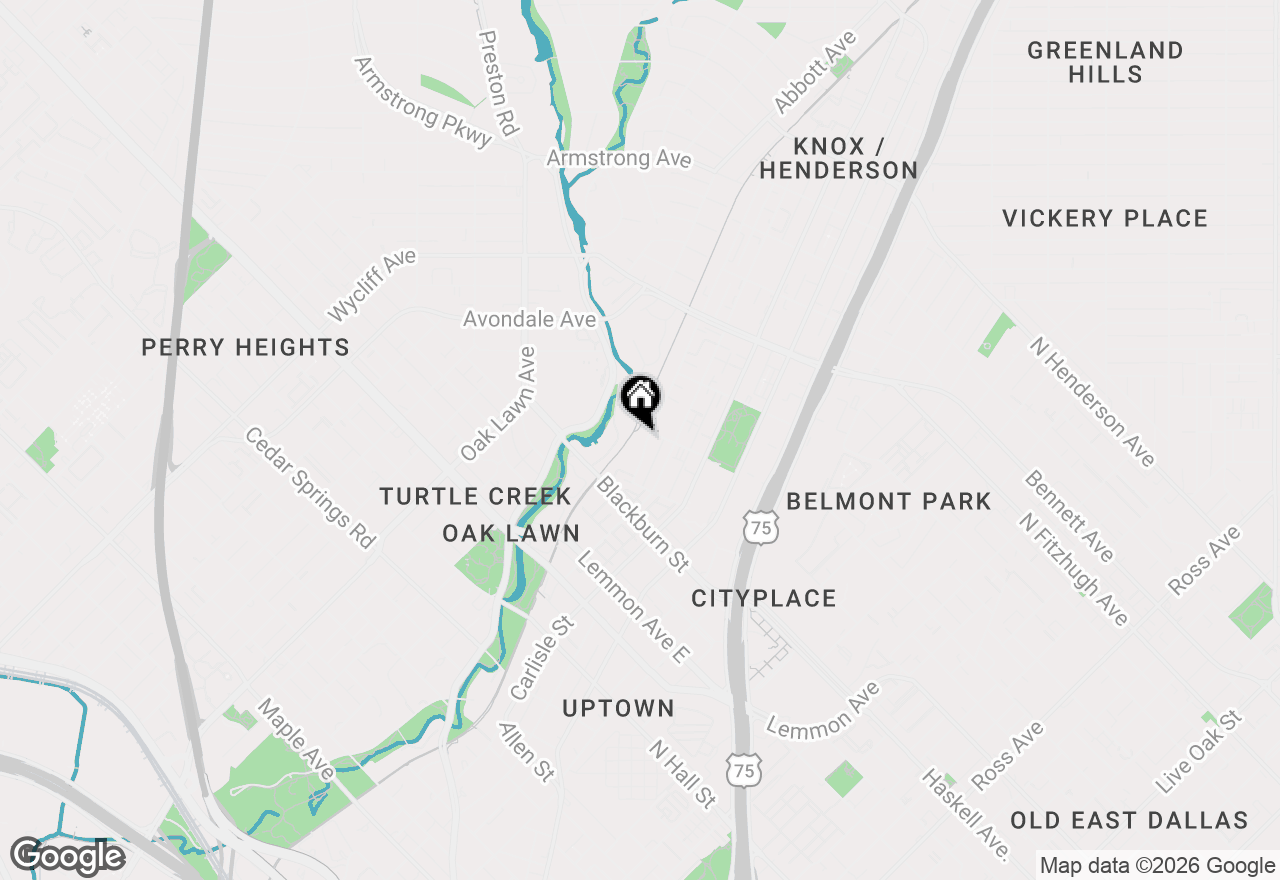 Map of 3949 Buena Vista Street #A, Dallas, TX 75204