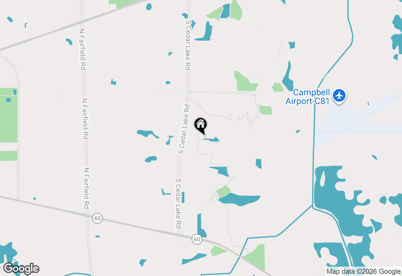 Map of 1341 S Meadow Lane, Round Lake, IL 60073