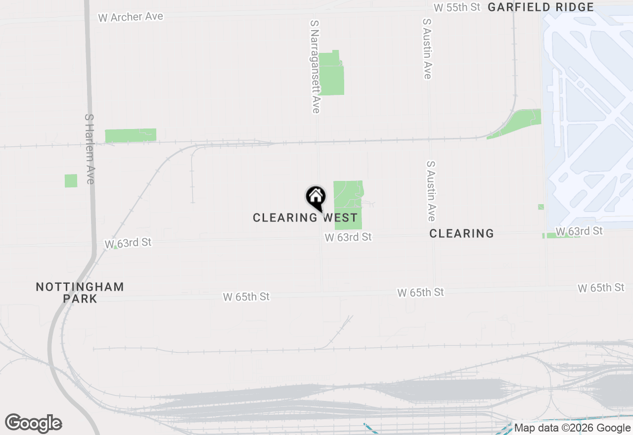 Map of 6214 S Narragansett Avenue #1S, Chicago, IL 60638