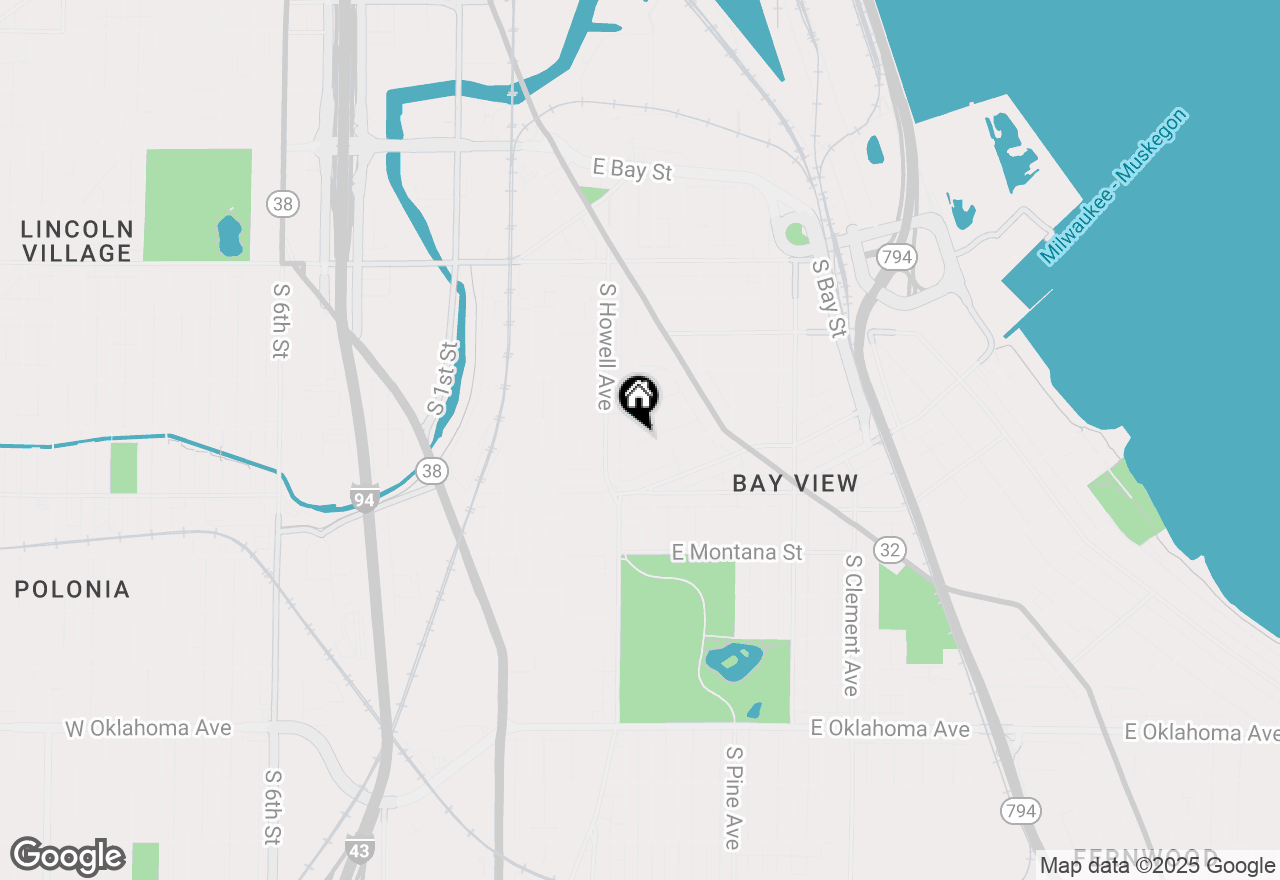 Map of 2568 S Graham St, Milwaukee, WI 53207