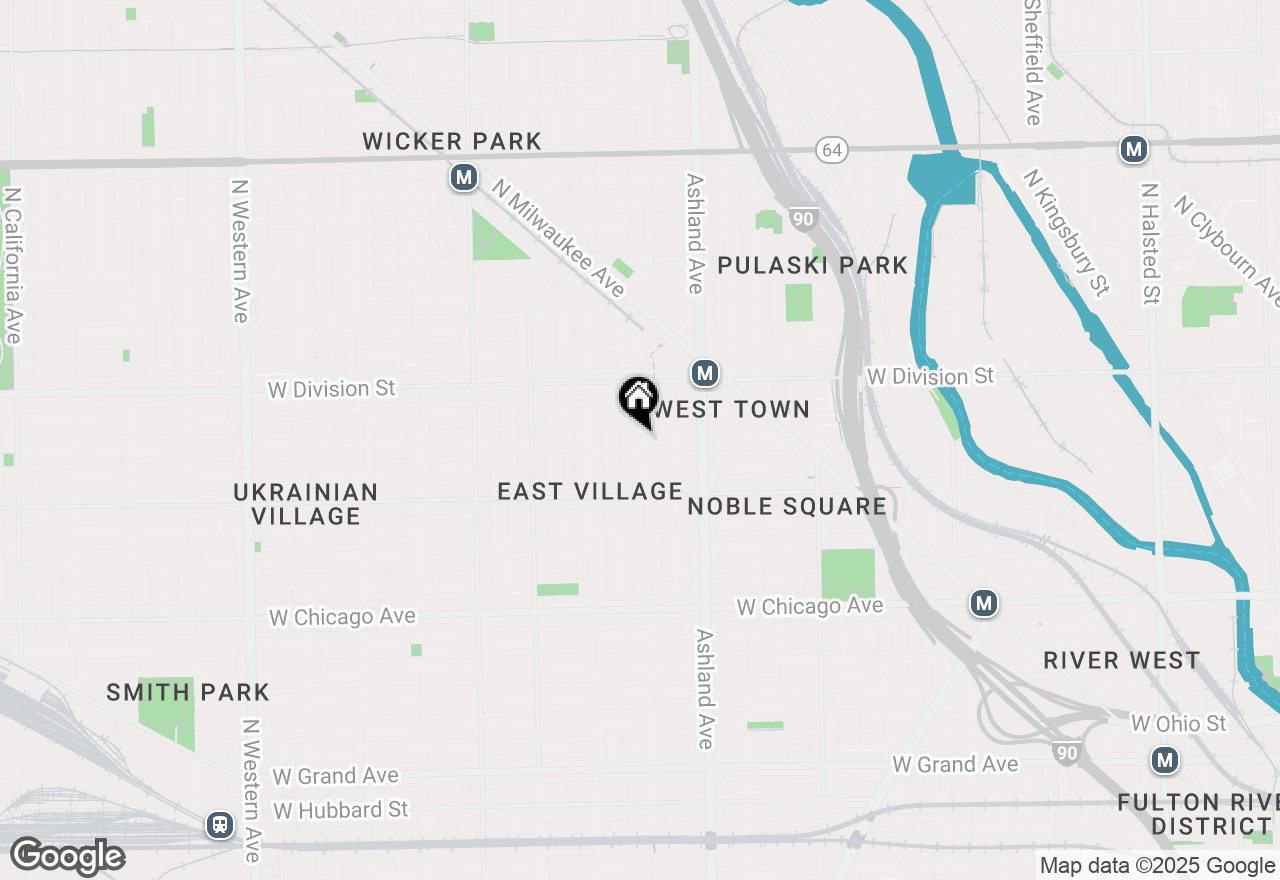 Map of 1060 N Paulina Street #3, Chicago, IL 60622