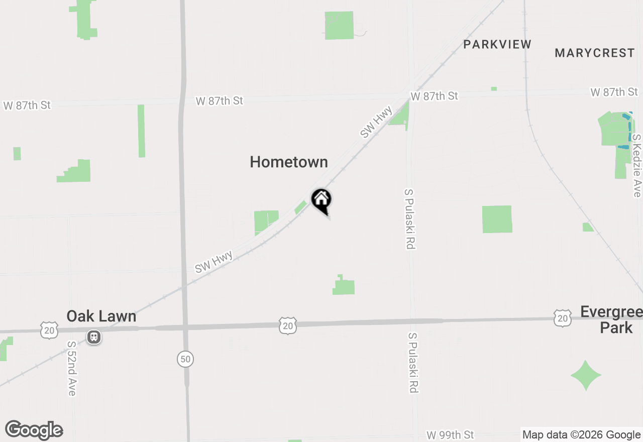 Map of 9117 S Tripp Avenue, Oak Lawn, IL 60453