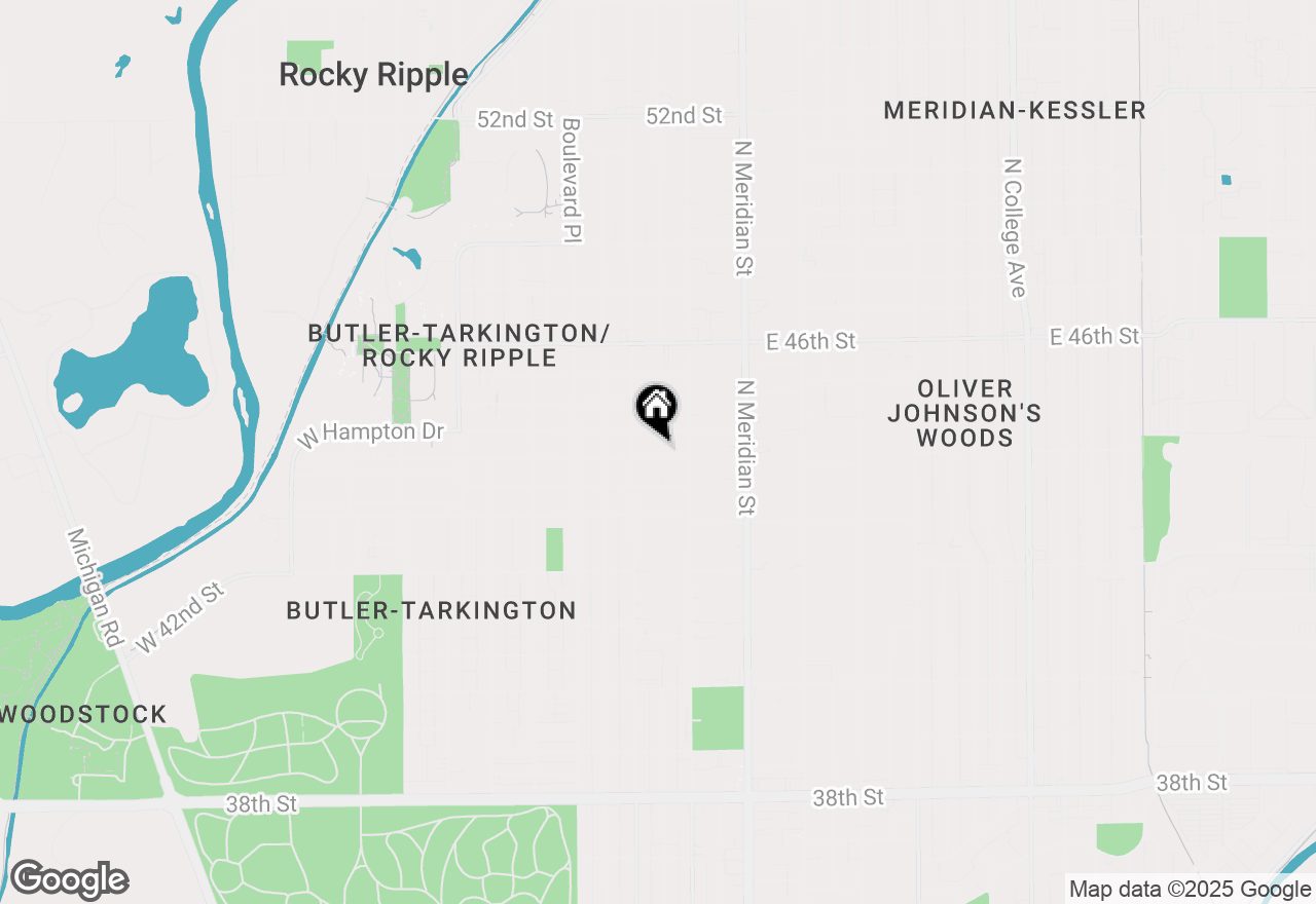 Map of 134 W 44th Street, Indianapolis, IN 46208