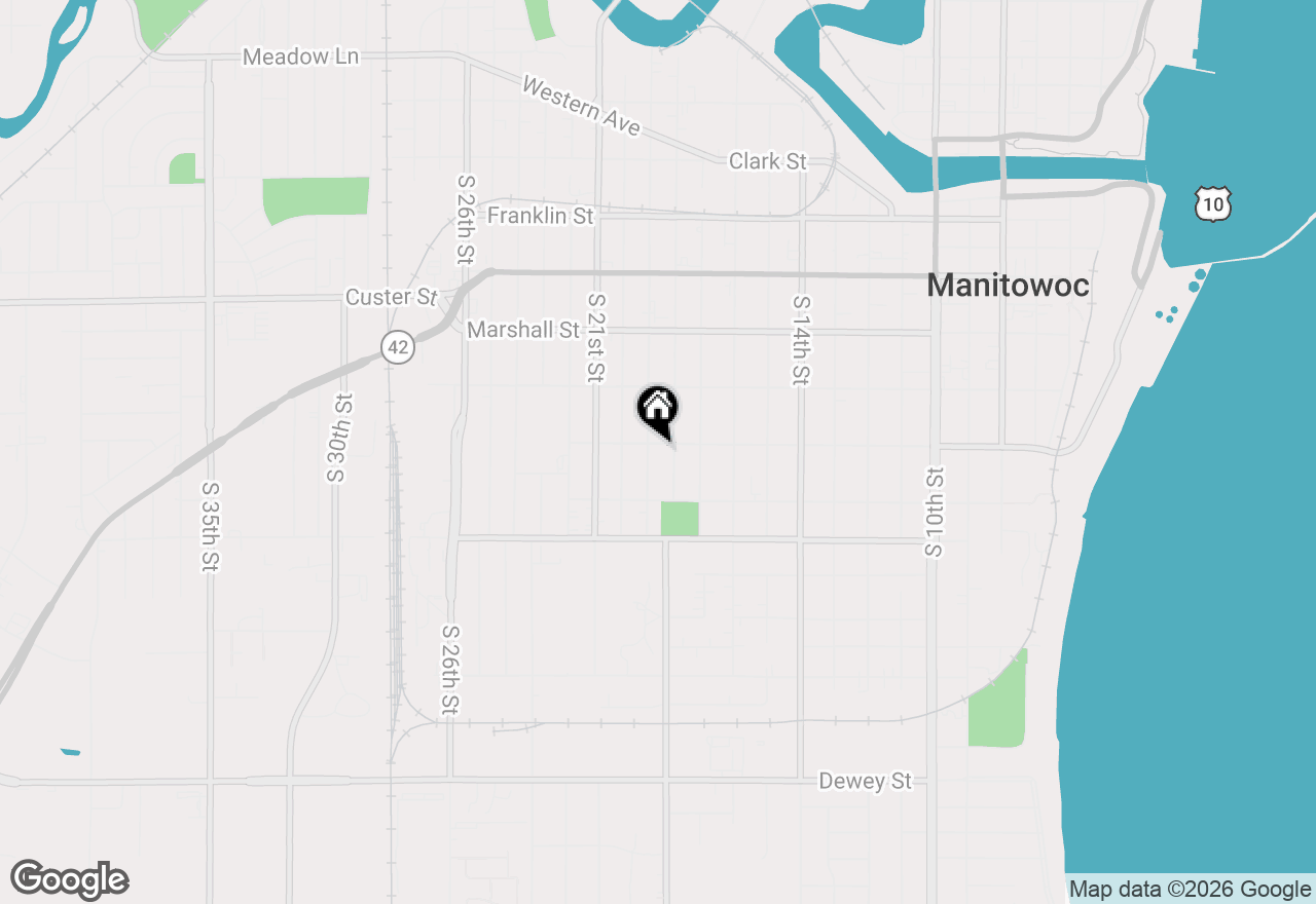 Map of 1809 Madison St, Manitowoc, WI 54220