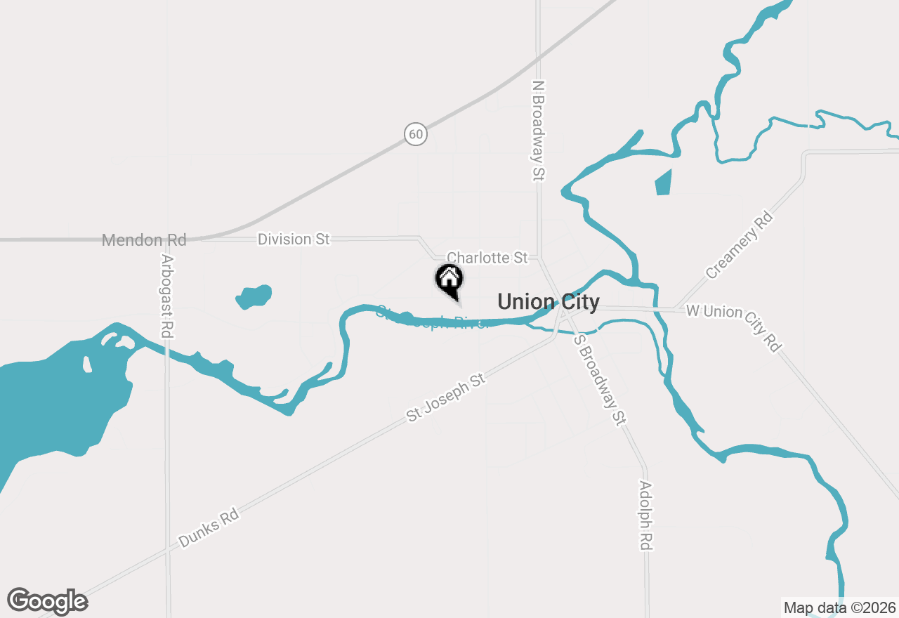 Map of 319 W High Street, Union City, MI 49094