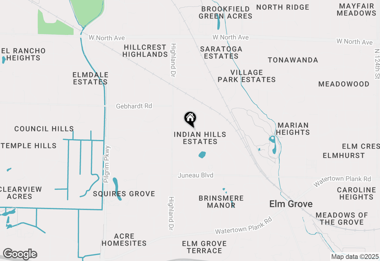 Map of 1550 Greenway Ter, Elm Grove, WI 53122