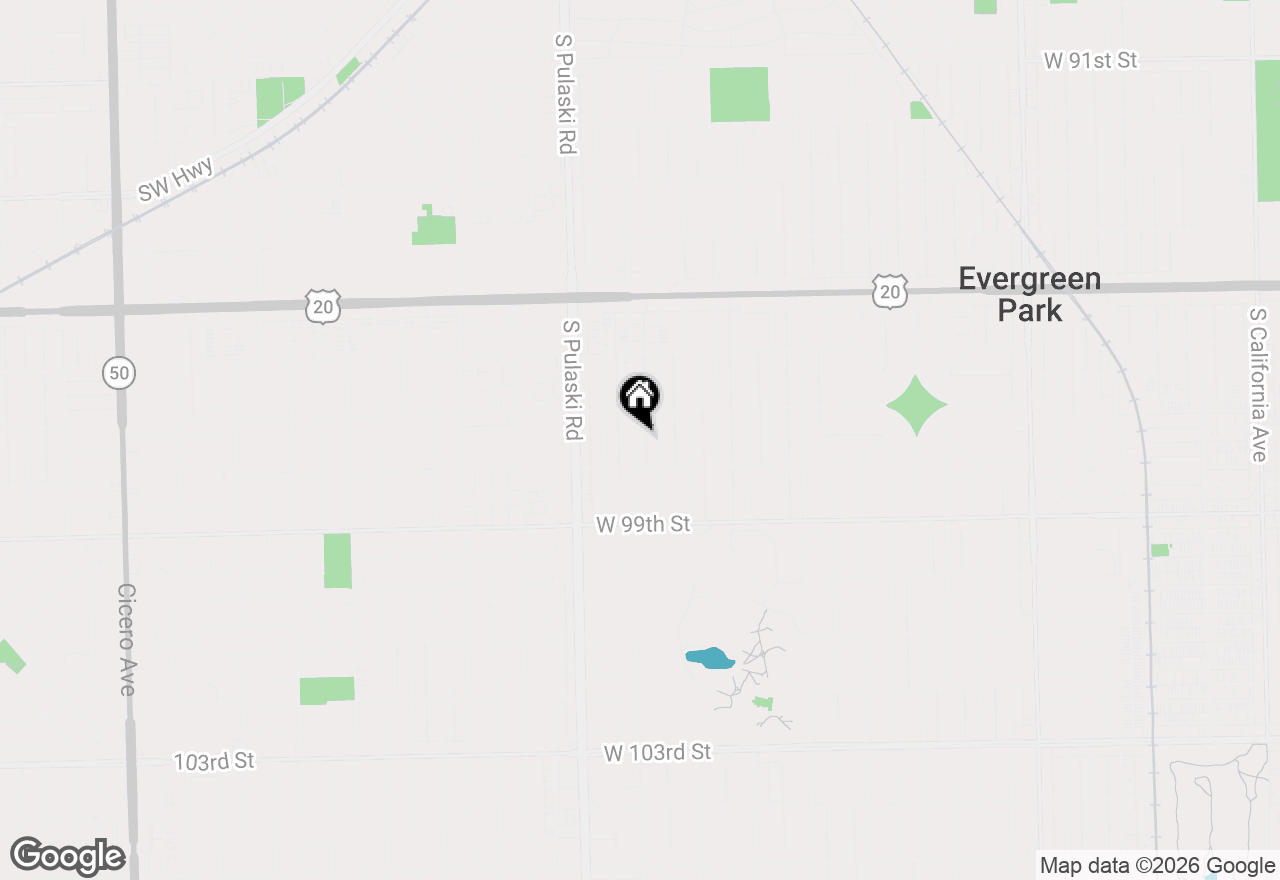 Map of 9733 S Springfield Avenue, Evergreen Park, IL 60805