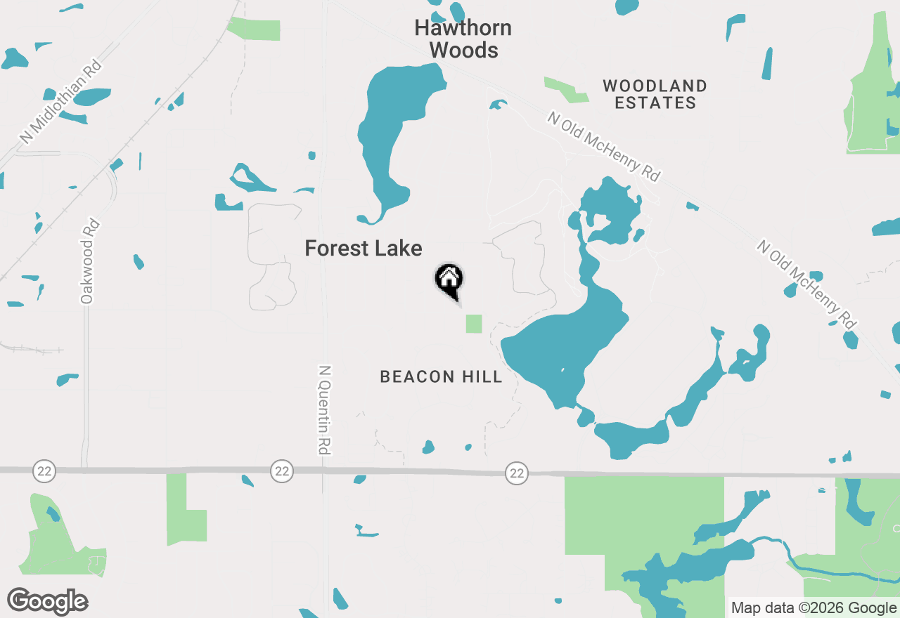Map of 23509 N Garden Lane, Lake Zurich, IL 60047
