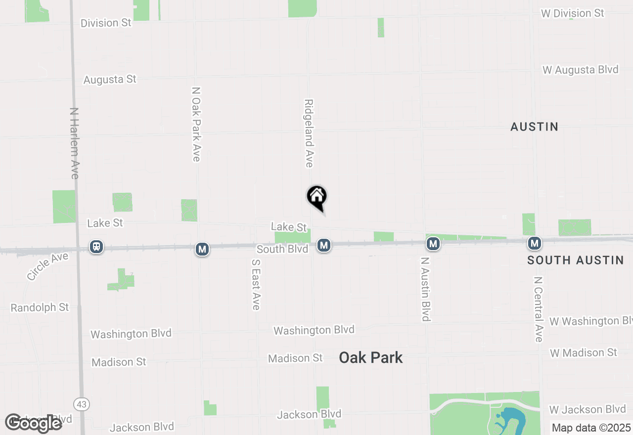 Map of 140 N Ridgeland Avenue #1S, Oak Park, IL 60302