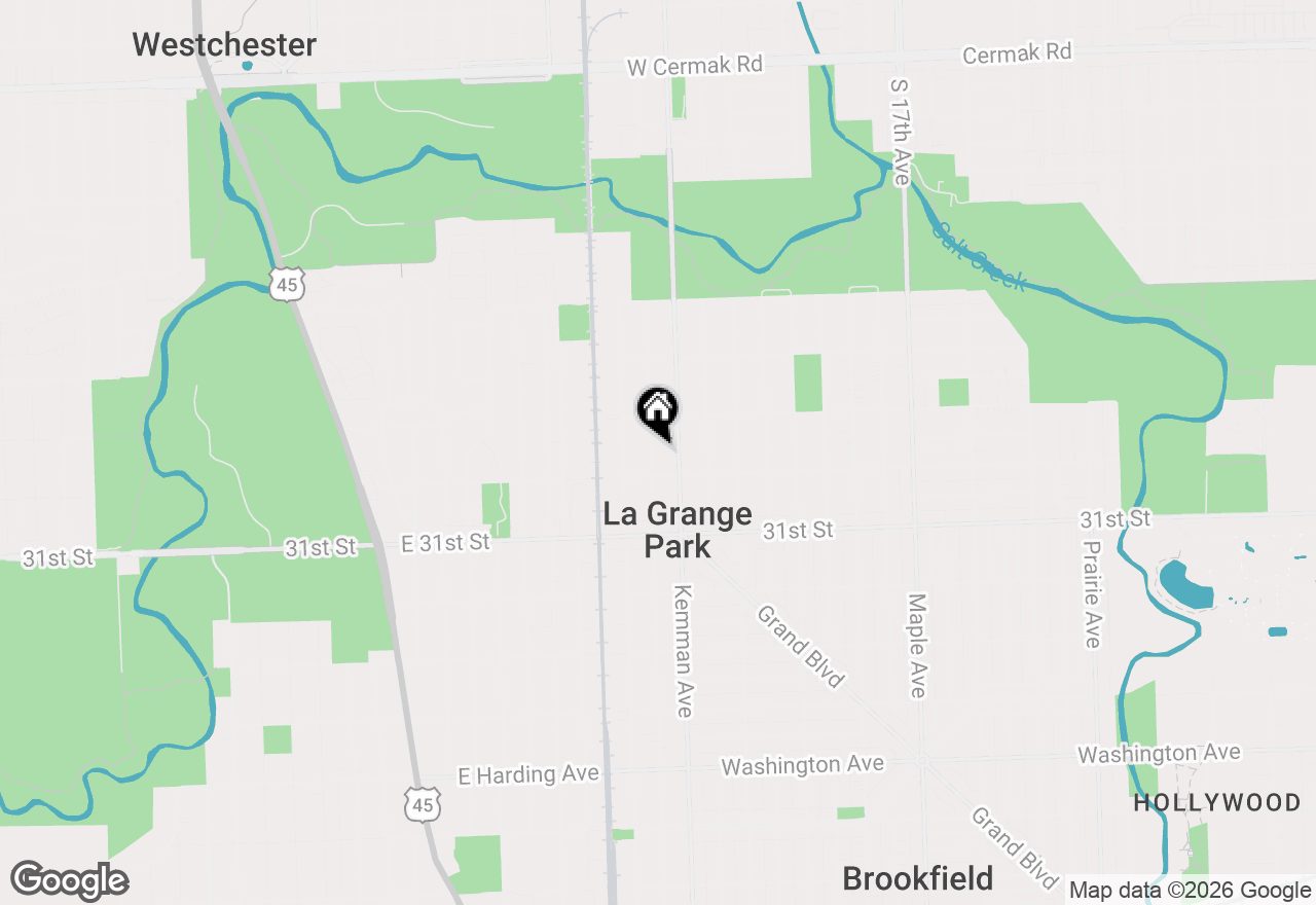Map of 1217 Newberry Avenue, La Grange Park, IL 60526