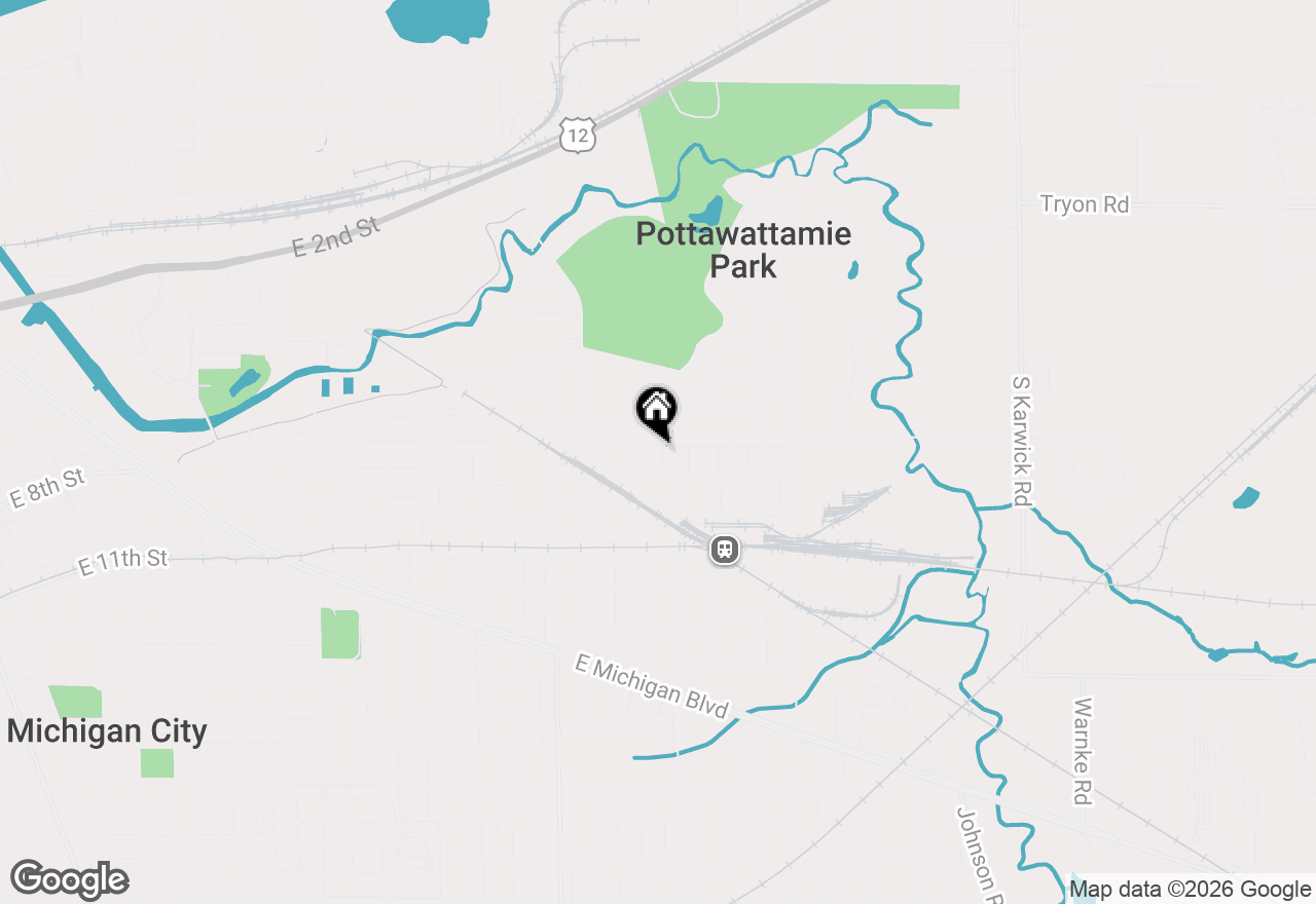 Map of 613 N Ashland Avenue, Michigan City, IN 46360