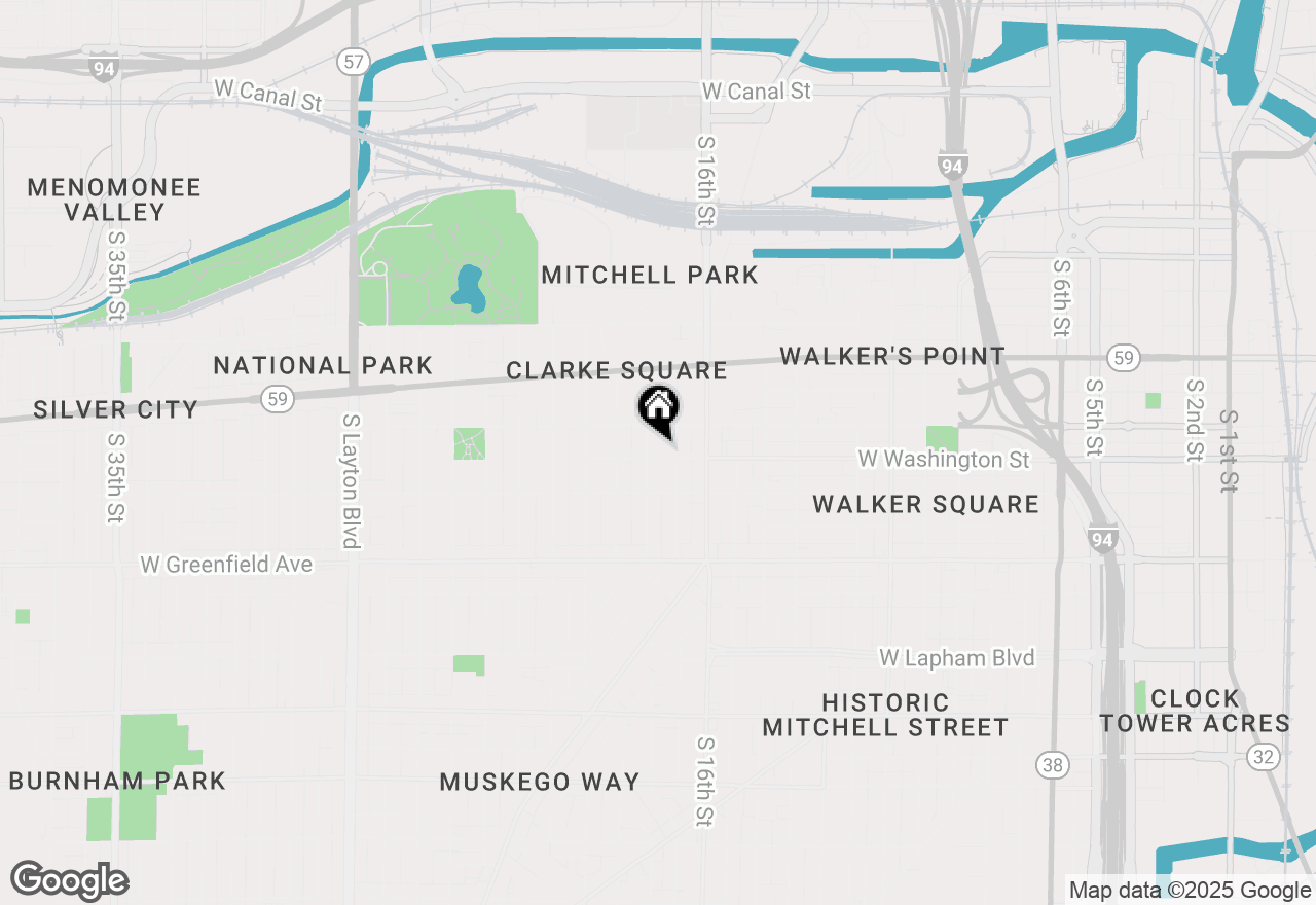 Map of 1718 W Washington St #1720, Milwaukee, WI 53204