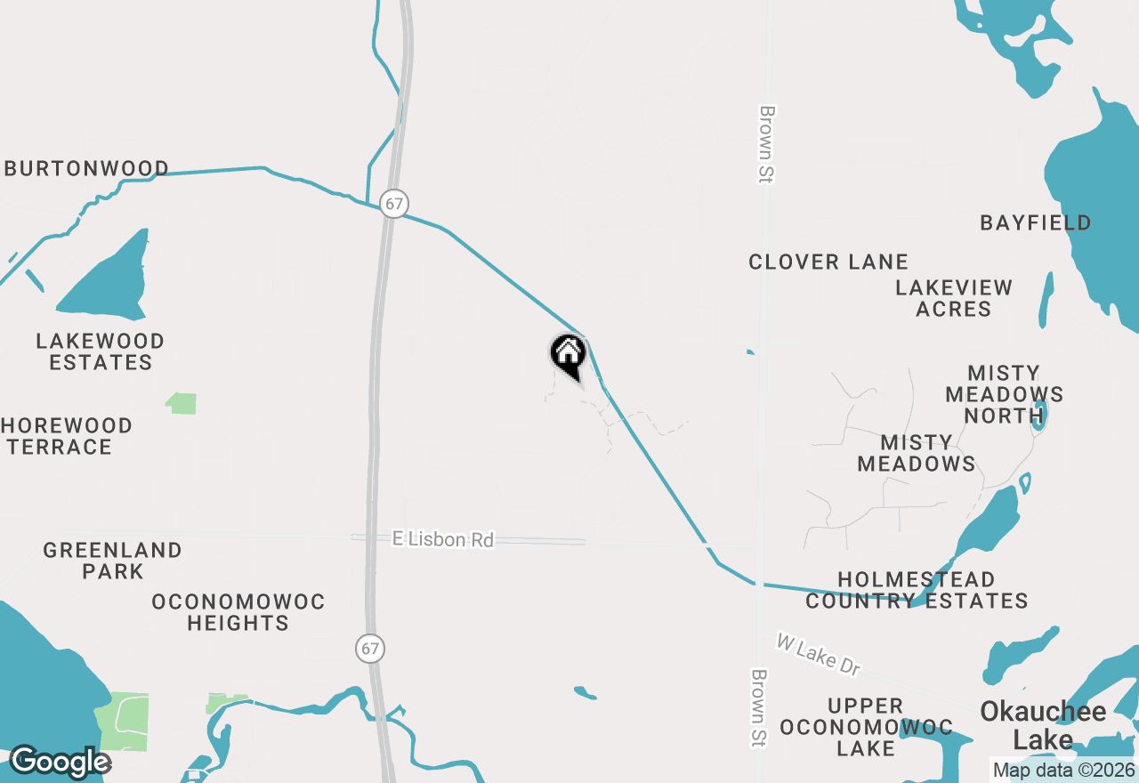Map of 1406 Mockingbird Ct, Oconomowoc, WI 53066