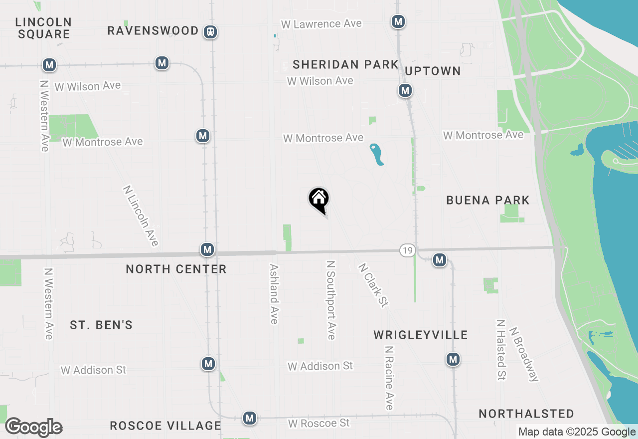 Map of 1420 W Belle Plaine Avenue #3W, Chicago, IL 60613