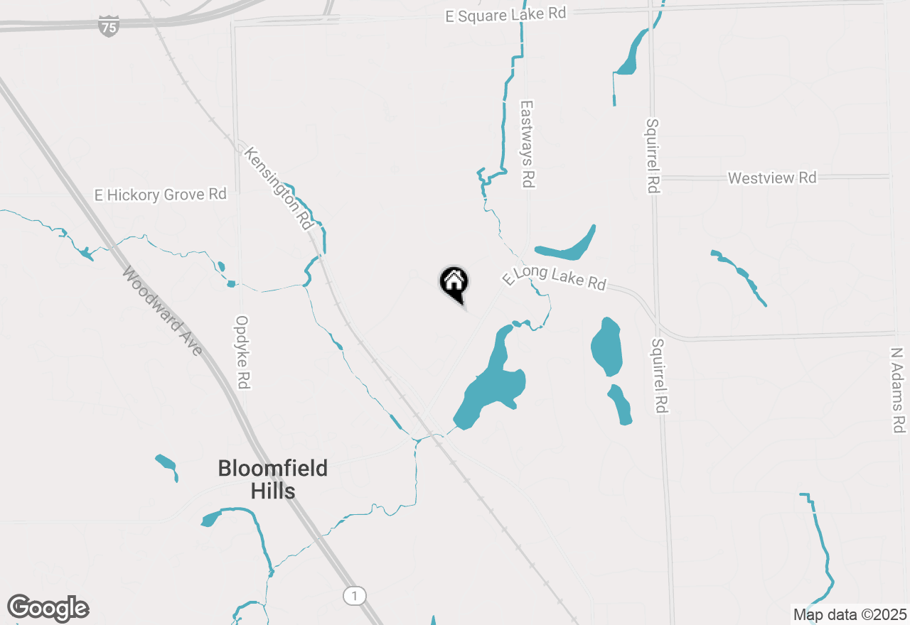 Map of 600 Chase Lane, Bloomfield Hills, MI 48304