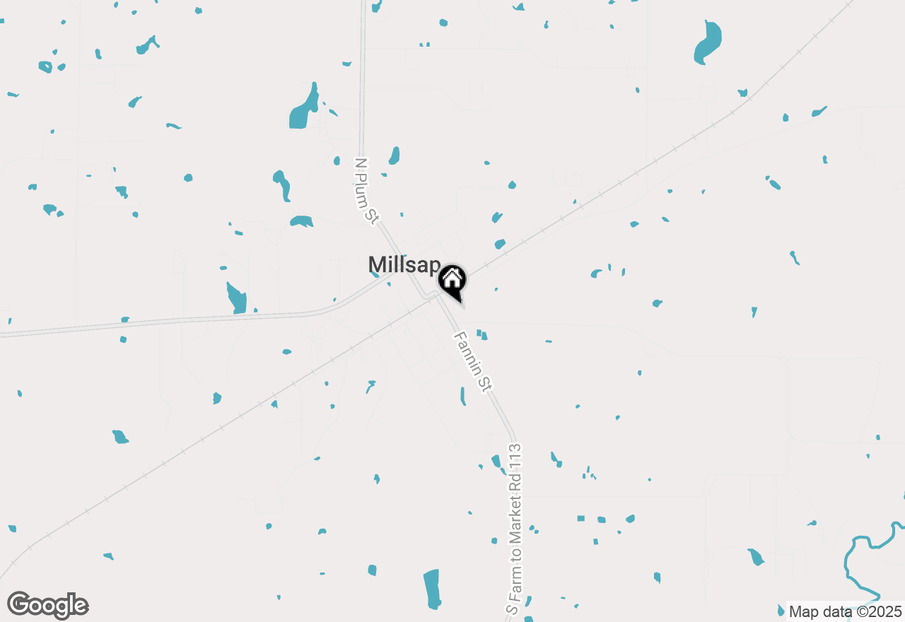 Map of 107 Fannin Street, Millsap, TX 76066